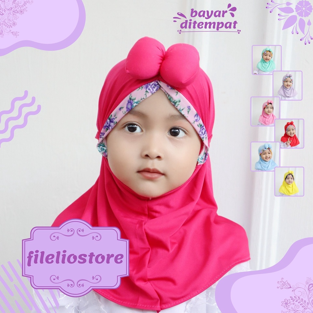 Jilbab Anak Bayi Perempuan Sabrina Kids / Hijab Anak Baby Lucu Murah / Kerudung Anak Bayi