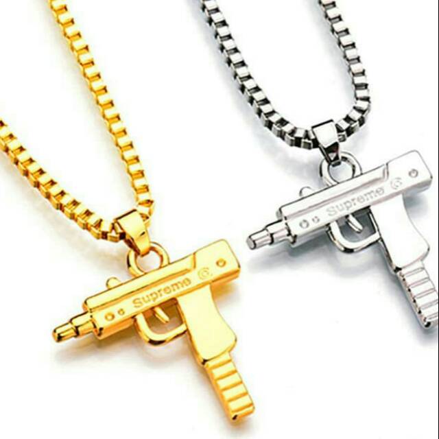READY Silver Uzi Necklace by The Goats Dept / kalung najel pubg gamers viral silver perak rantai pri