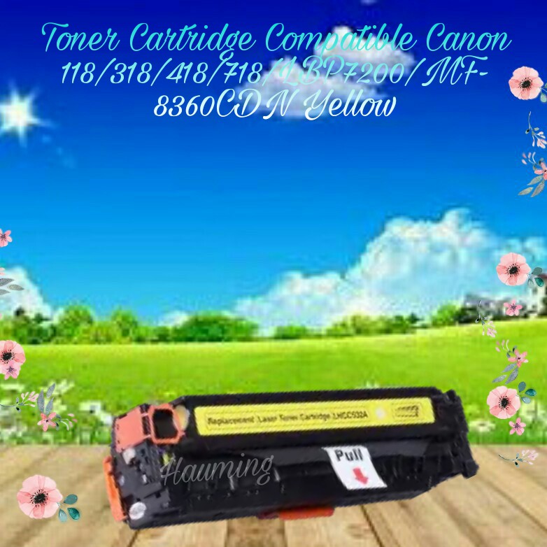 Toner Cartridge Compatible Canon CRG-118 318 718 CRG318 LBP-7200 7200Cd 7200cdn 7680 MF8360 Yellow