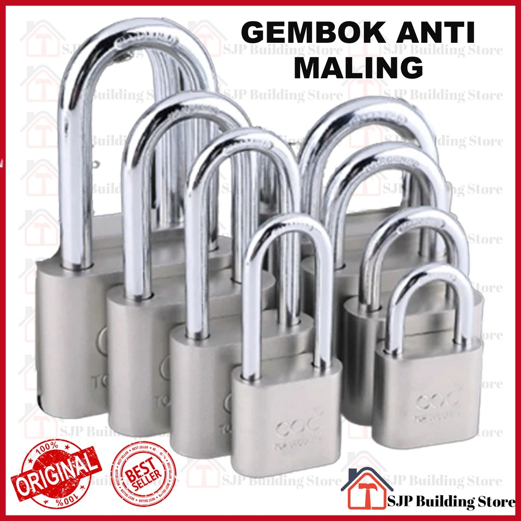 Kunci Gembok Rumah 60 mm l Leher Panjang l Iron Pad Lock