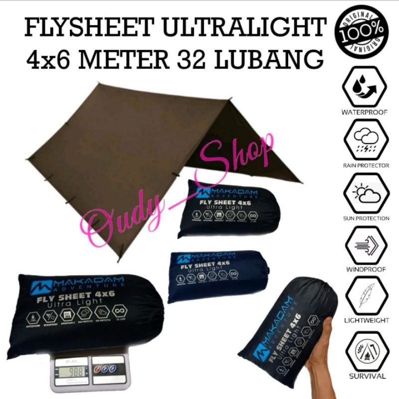 Flysheet Tenda Ultralight Big Size 4x6 Perlengkapan Camping