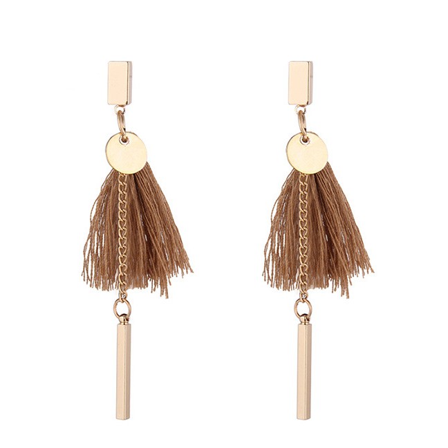 LRC Anting Tusuk Fashion Tassel Decorated Y6019X