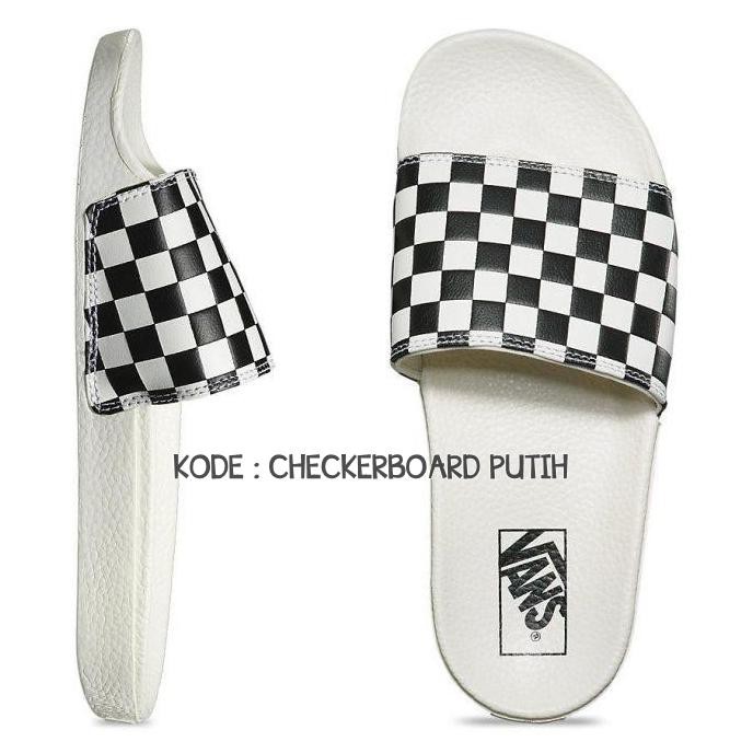  sandal  pria  vans  grade ori vans  checkerboard white 