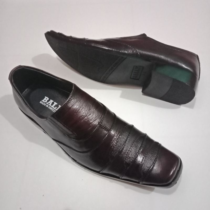 Pantofel Formal Pria/Sepatu Kerja Pria/Kulit Asli/Bally