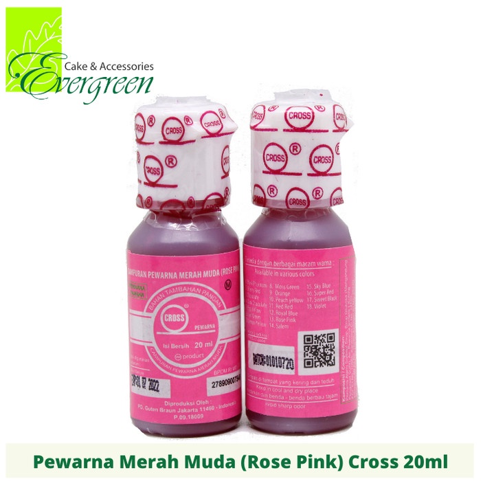

Pewarna Makanan Cross Merah Muda (Rose Pink) 20ml