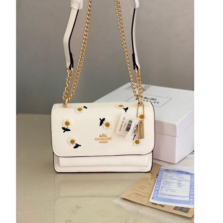 (TREN TERBARU) TAS Coach klare/premium crossbody bag with Daisy Embroidery