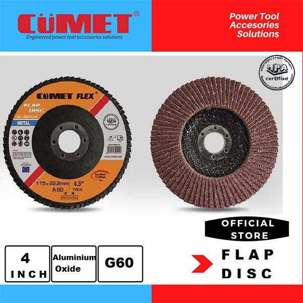 Flap Disc / Amplas Tumpuk 4" / Mata Gerinda Poles Besi Kayu Grit 60, 80, 100, 120