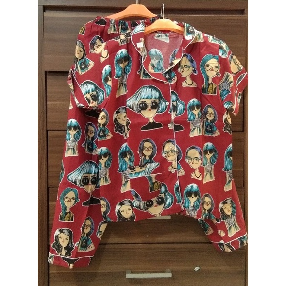 Stelan Retro Katun Jepang