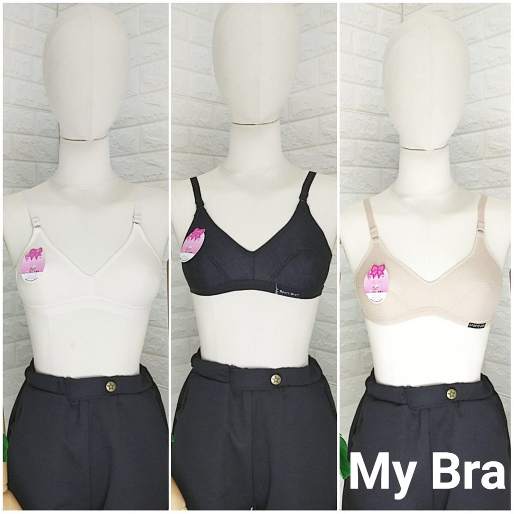 Sport Bra Pakaian Dalam Wanita High Quality Tanpa Kawat dan busa Merk Febby Guffy Dini Ke Ai-BRA MAY BRA