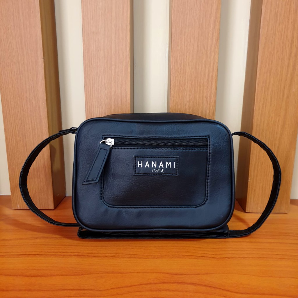 TAS HANAMI CIZZY TA043B5 SELEMPANG WANITA HITAM KULIT MURAH KOREA PREMIUM SLING BAG DISKON