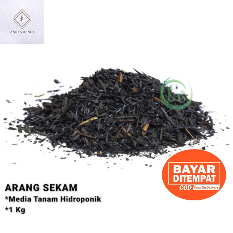 Media Tanam Pertanian Hidroponik Arang Sekam / Sekam Bakar 1 kg