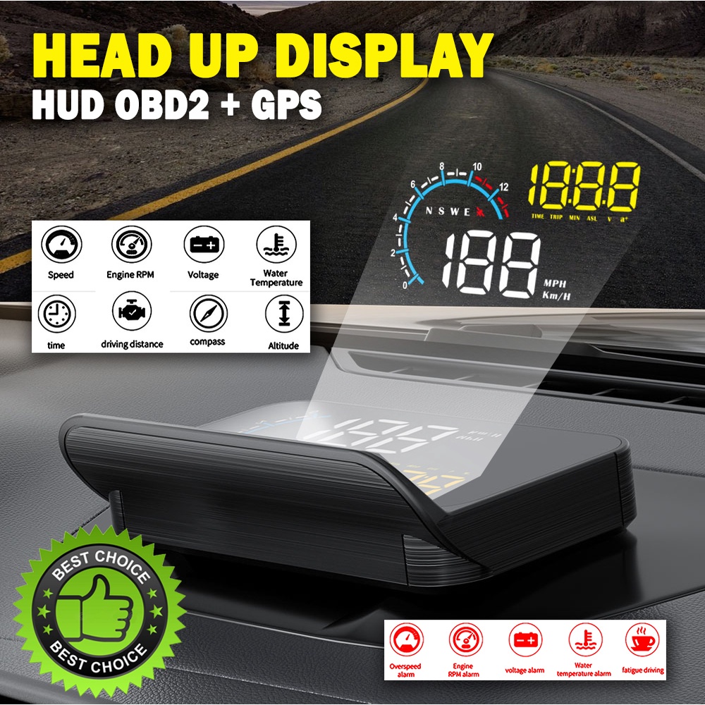 Jual Speedometer digital mobil head up display HUD OBD2 car Shopee