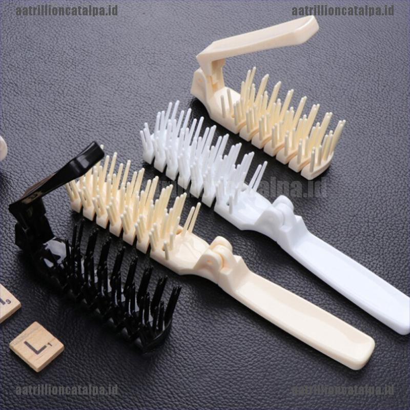 (on) Sisir Rambut Lipat mini Bahan Plastik Ukuran Saku Untuk Bepergian