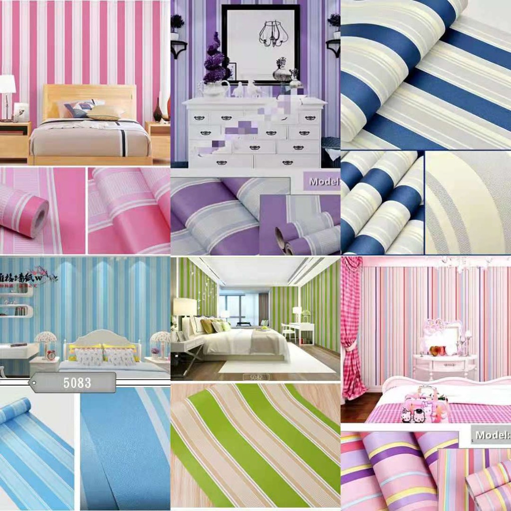 WALLPAPER STICKER DINDING MOTIF SALUR 45cmX10m