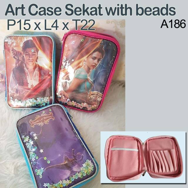 

Souvenir Ultah Hampers Art Case Sekat with Beads Kotak Pensil