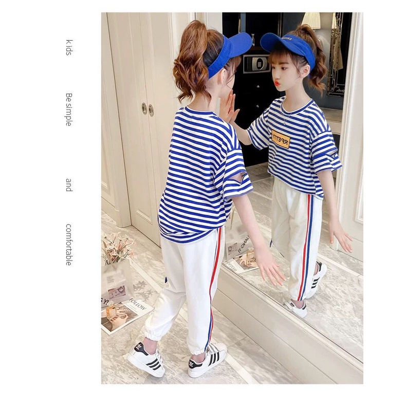 (LOLI-JKT) BS-170 STELAN ANAK GARIS-GARIS RPETTY SIZE 110-170