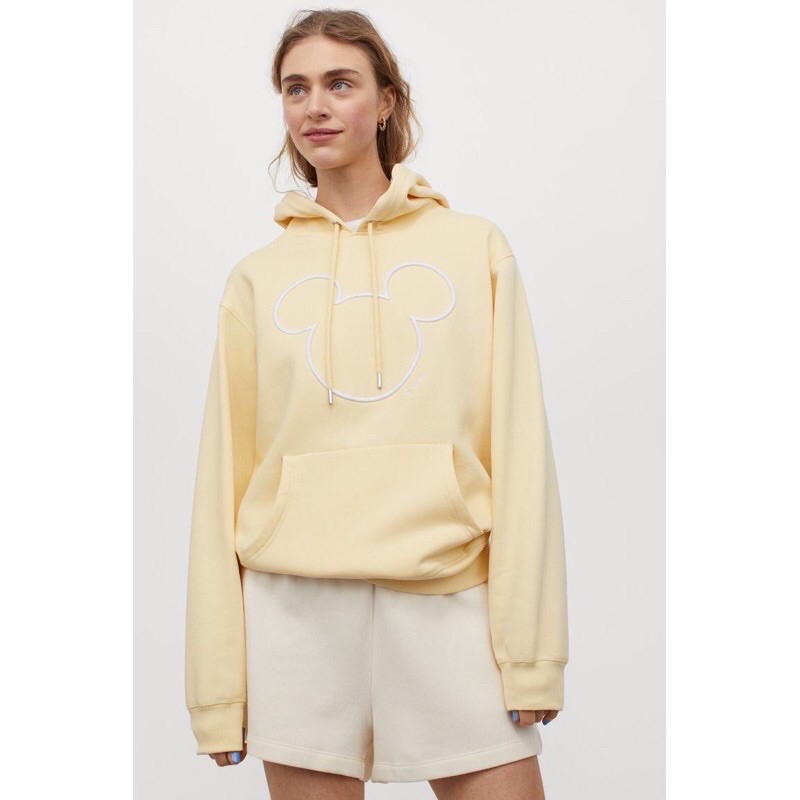Hoodie H&M Mickey Mouse Disney Light Yellow