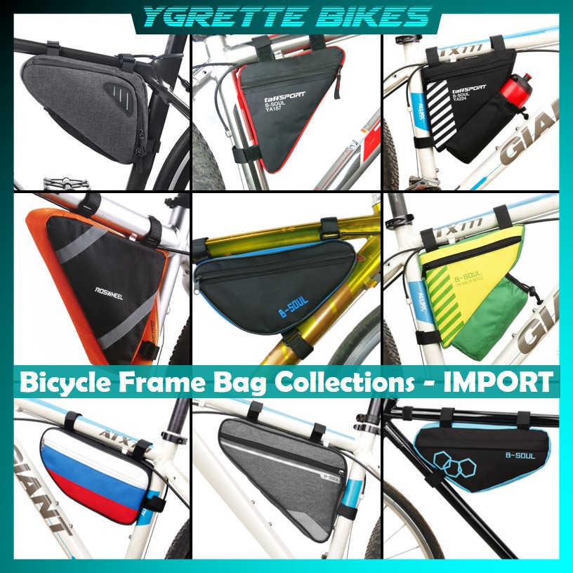 YGRETTE - TAS FRAME SEPEDA  JOK BICYCLE SADDLE BAG Roswheel Rockbros B Soul taffsport Coolchange