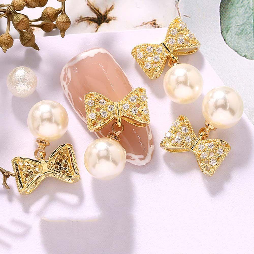 Mxbeauty Ikatan Simpul Kuku Berlian Imitasi Mewah Fashion DIY Nail Art Manicure Bowknot Nail Drills Nail Art Ornamen Kristal Busur Kuku Perhiasan