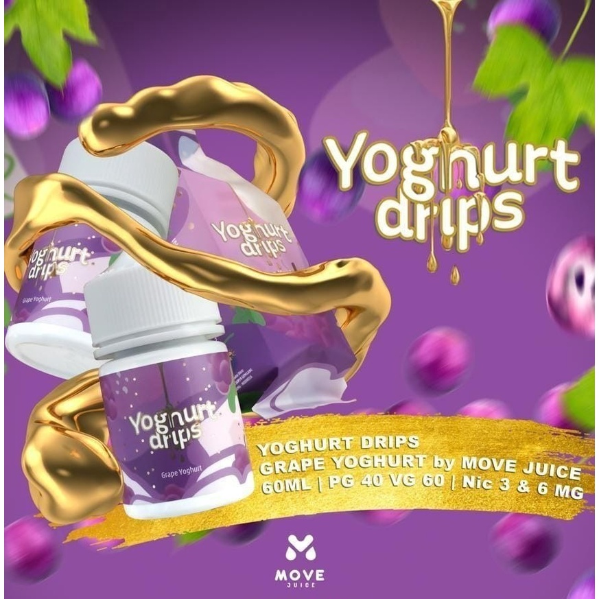 FREEBASE LIQUID YOGHURT DRIPS V3 60ML ORIGINAL YOGHURT DRIPS GRAPE