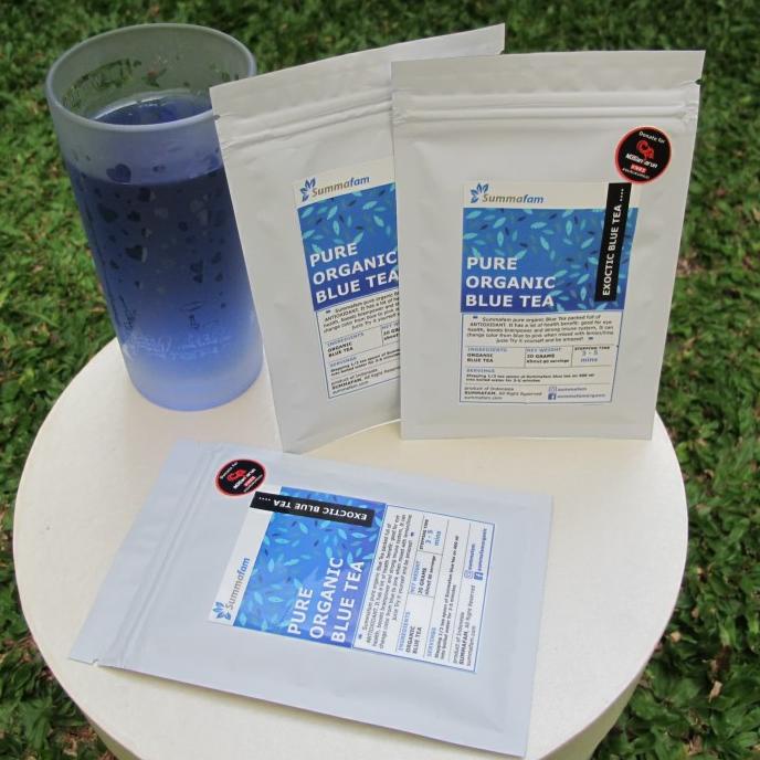 

(BISA COD) Teh Biru Murni Summafam - bunga telang kering - Pure Organic Blue Tea BIG SALE Kode 72