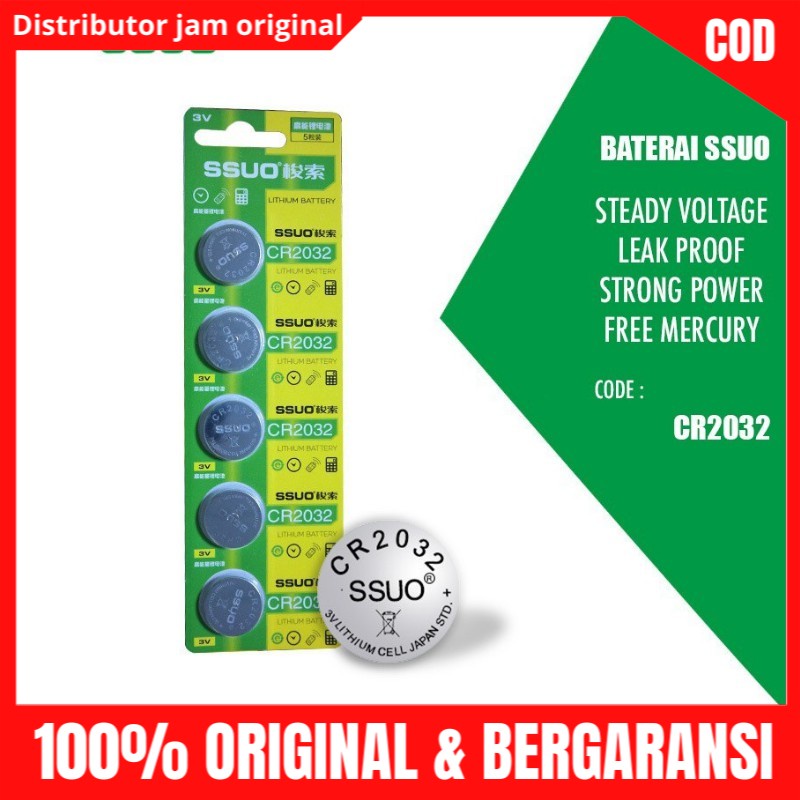 Baterai Jam Tangan Original Tahan Lama Tipe Ssuo Cr2032