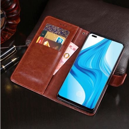 Oppo Reno 4f Cover Wallet Leater Case