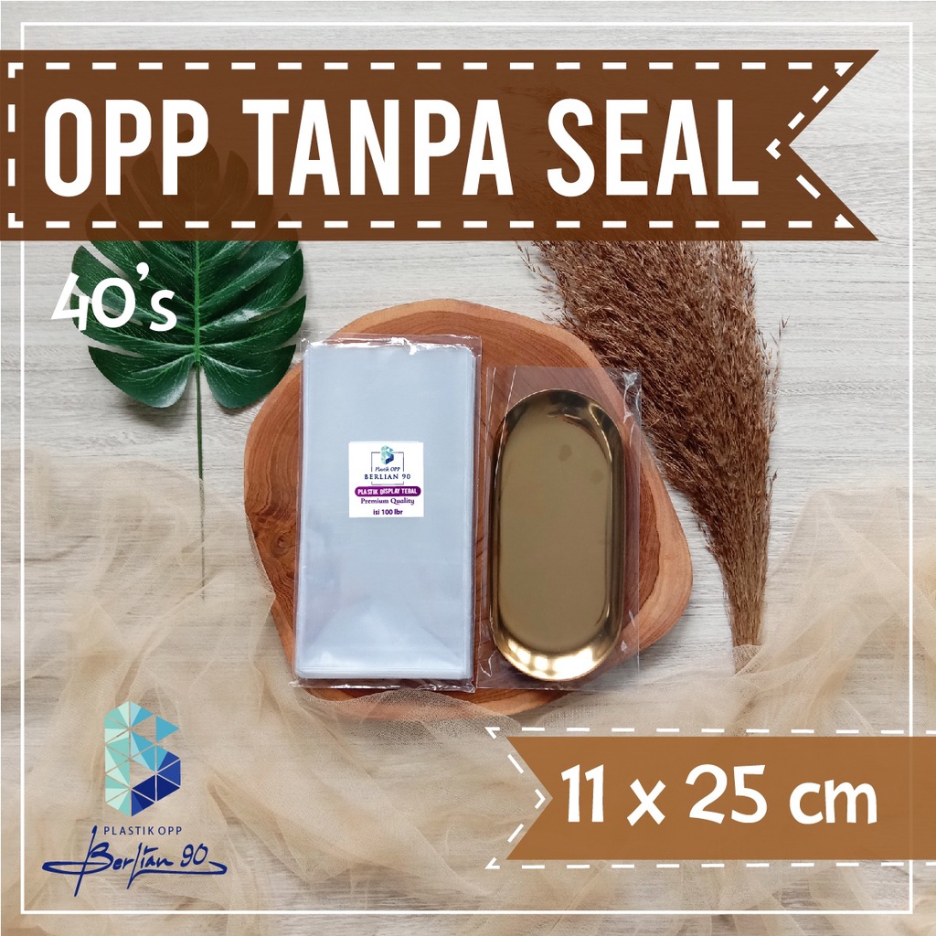 Plastik Opp Kaca 11 x 25 cm 40's / Plastik opp tanpa lem 11x25 isi 100 lembar tebal 40's Mic / Plast