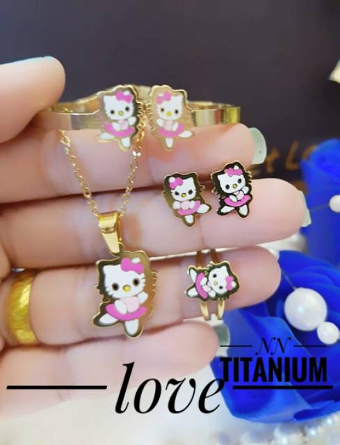 Titanium set perhiasan anak 3007k