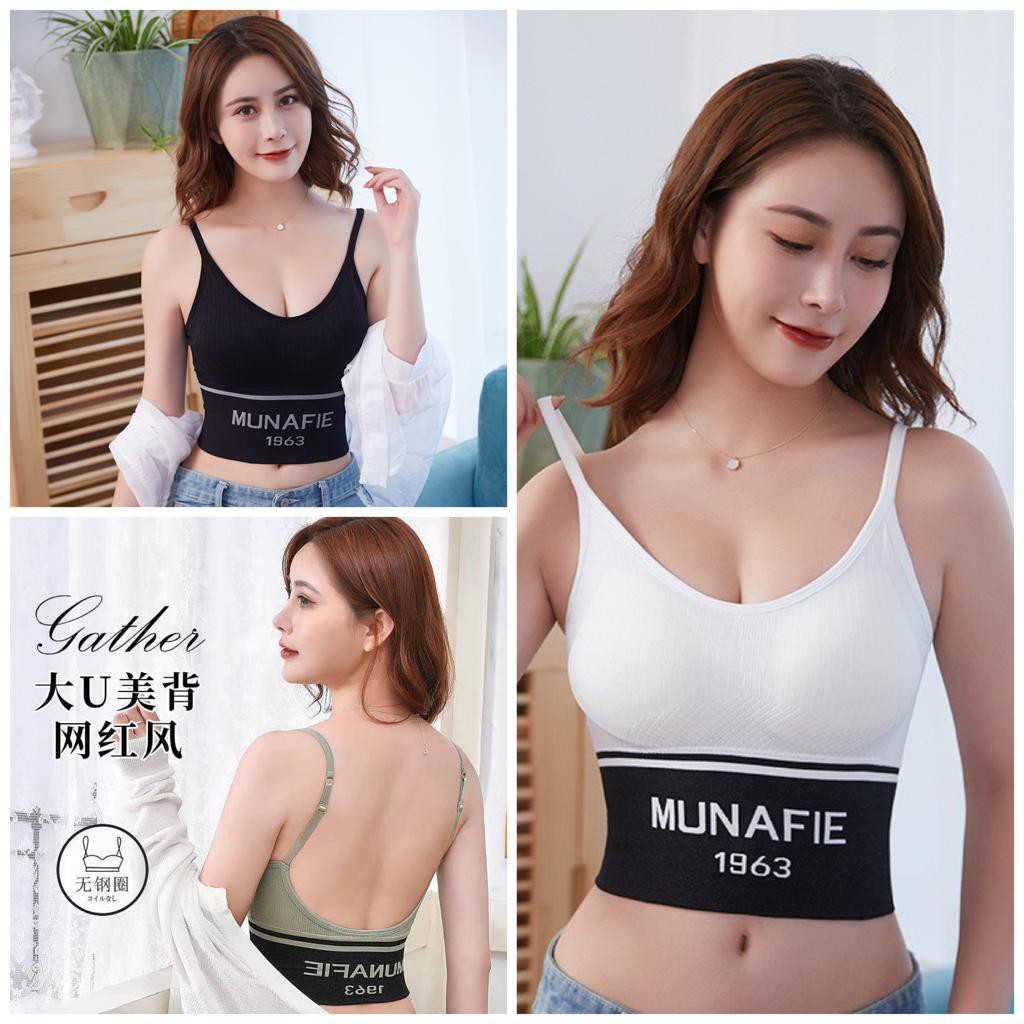 VS - SPORT BRA MUNAFIE GYM BRA OLAHRAGA PUSH UP WANITA TANPA KAWAT ELASTIS SEXY IMPORT 1963