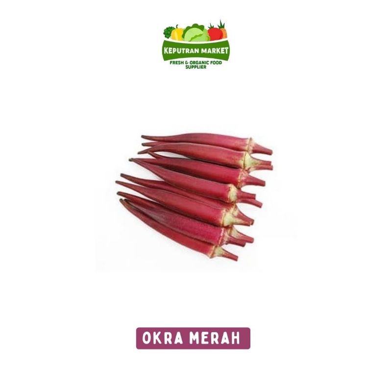 Okra Merah 500 Gram / Produk Langka