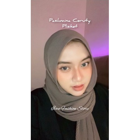 PASHMINA PLISKET LIDI FULL PREMIUM TANPA GARIS TENGAH