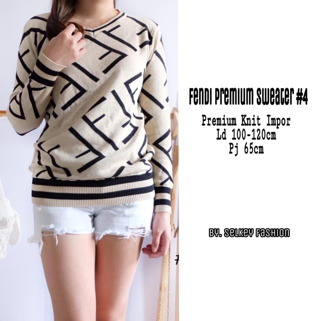 sweater wanita fendi premium sweater #4