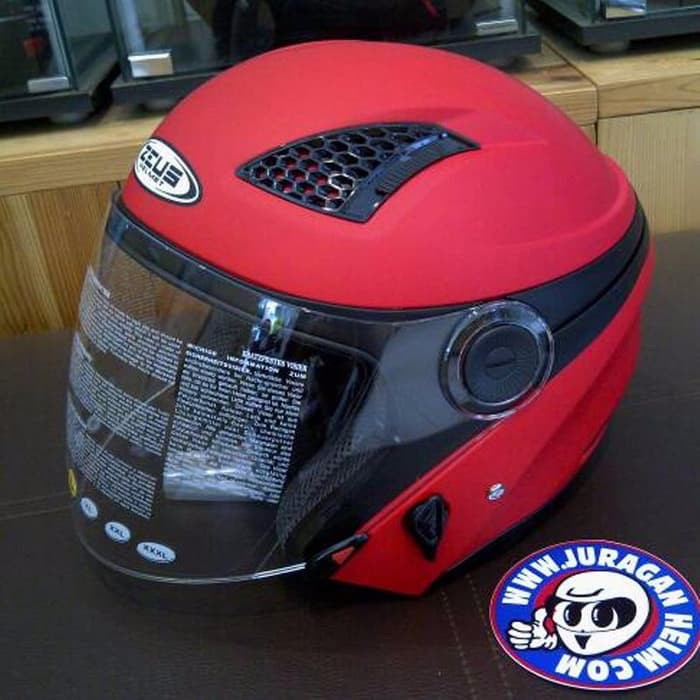Helm Half Face zeus 610 Red Doff