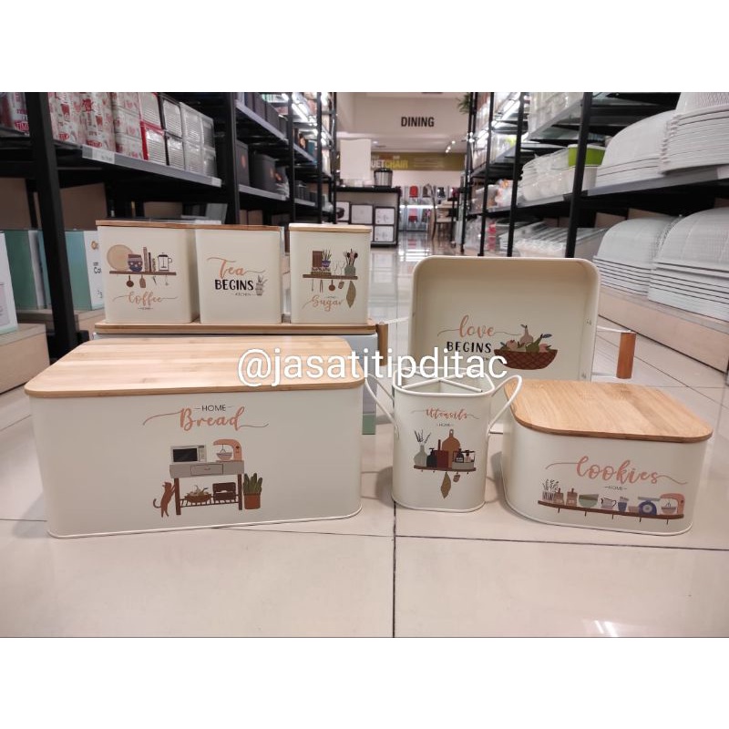 INFORMA VENETA Stoples set / Canister Set / Tempat gula teh kopi, Tempat roti, Tempat cookies, Nampa