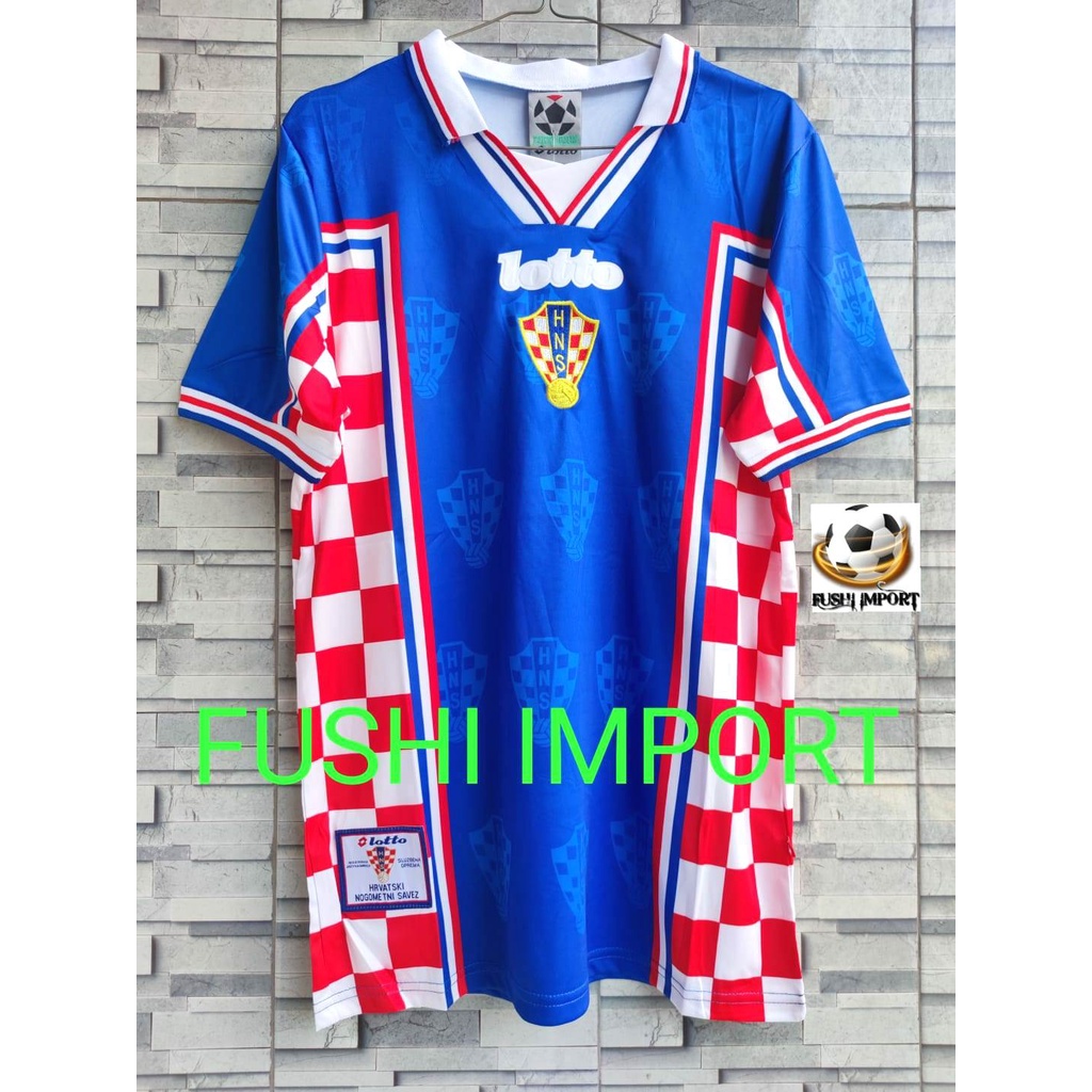 RETRO | Jersey Baju Bola Kroasia Away 1998 Grade Ori