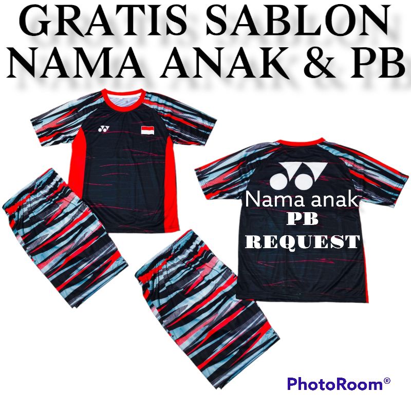 SETELAN JERSEY TIMNAS INDONESIA ANAK UMUR 7-14 THN/SETELAN BAJU BADMINTON ANAK/SETELAN JERSEY BADMINTON ANAK