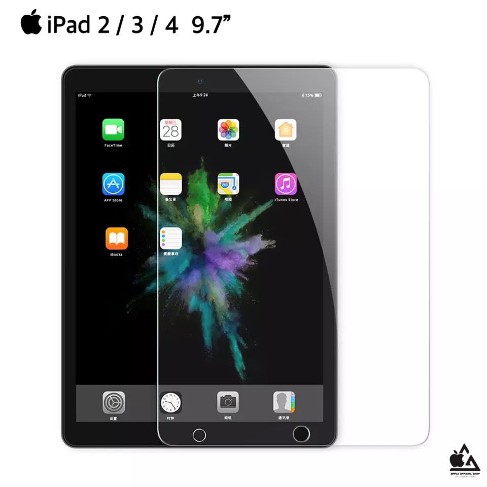 Tempered Glass ipad 2 / 3 / 4  Screen Protector Anti Gores Kaca Film Nano