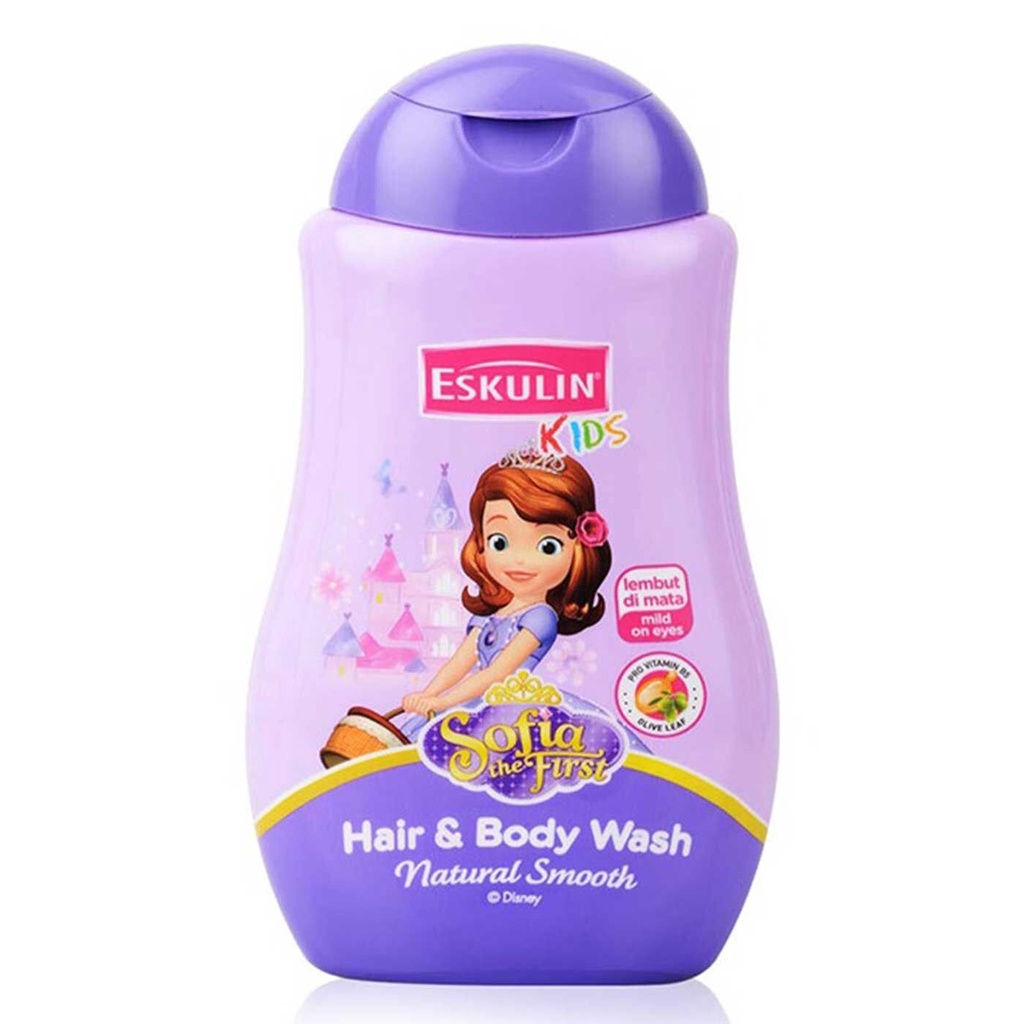 Eskulin Kids Sofia 280ml Hair and Body Wash Kids 2in1 Shampo dan Sabun Mandi Cair anak