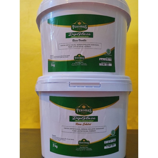 

glaze tekomas | varian cokelat dan vanilla kemasan repack 500gr