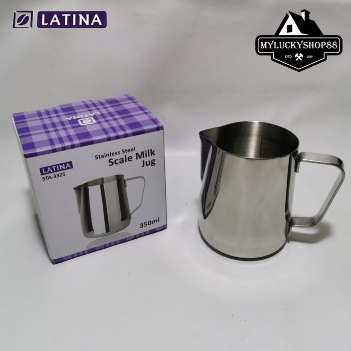 Latina Pitcher STA 3325 350 cc Milk Jug Scale 350cc Takar Stainless