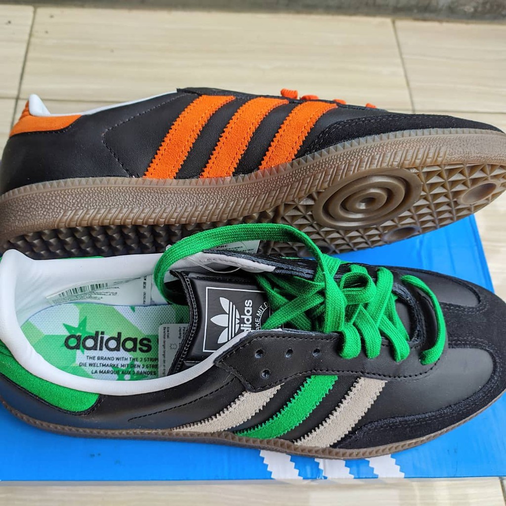 Jual Sepatu Adidas Originals Samba OG Core Black/Orange/Green FW5386 -  Sneaker Casual Original Resmi | Shopee Indonesia