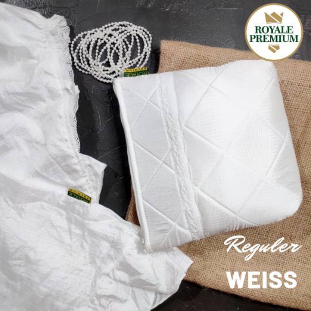 Mukena travelling parasut royale premium ivory putih weiss