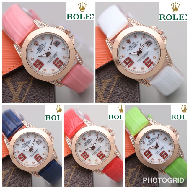 Jam tangan wanita Rolex mata tali kulit 2 model