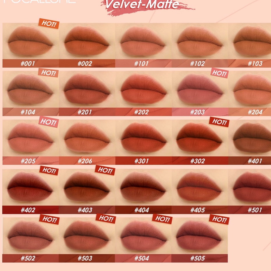 (READY &amp; ORI) Focallure Velvet Smooth Lip Glaze Matte Lipstik FA196 - PART 1 lip cream velvet lipcream waterproof tahan lama viral