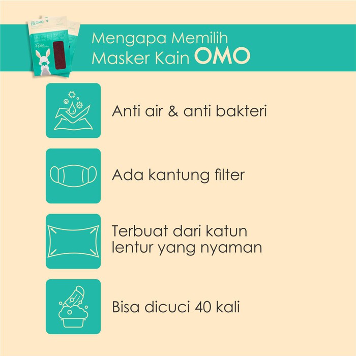 OMO Reusable Premium Fabric Mask - Selka Type