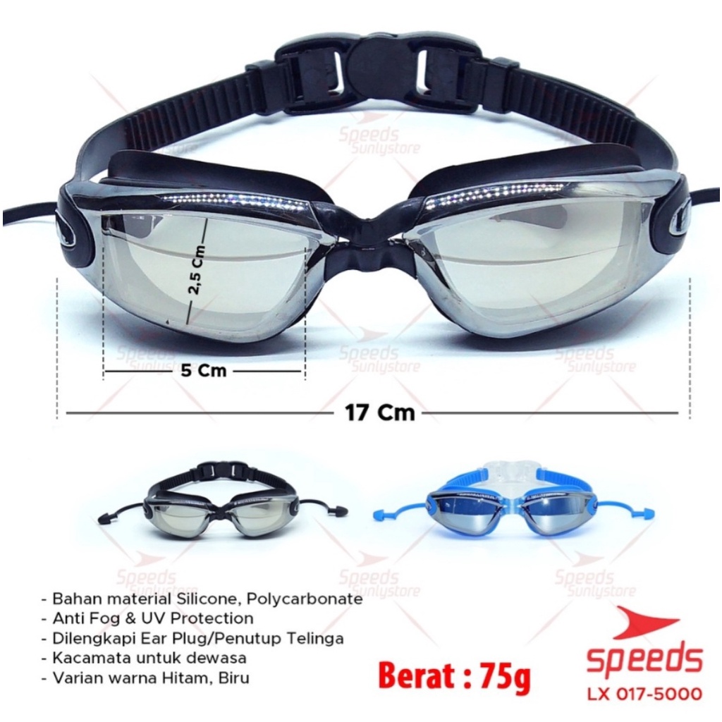 KACAMATA RENANG DEWASA ANTI TEMBUS AIR