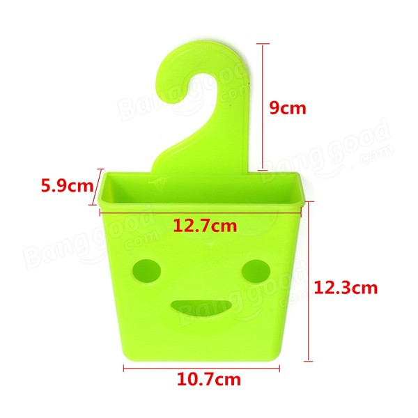 IKILOSHOP Smile Face Plastic Storage Basket Multi Purpose Small Hanging Basket