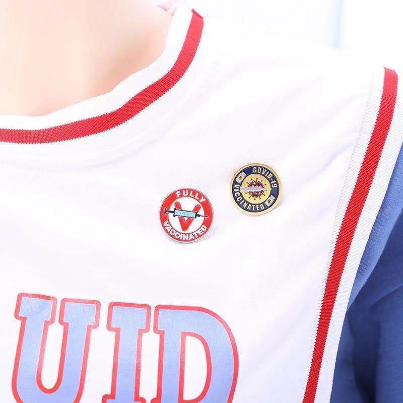 Enamel Pin Lapel Lencana Bros Lawan virus Dorongan inspirasional Aksesoris Fashion