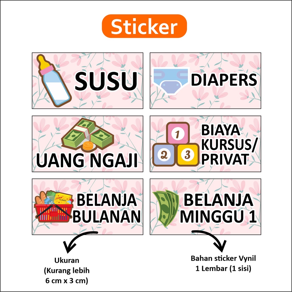 

stiker budgeting keuangan part 1